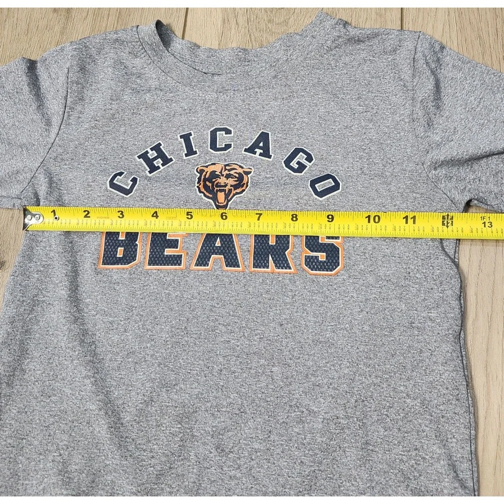 NFL Team Apparel Chicago Bears Gray Short Sleeve Dri-fit Style T-Shirt Kids 4T